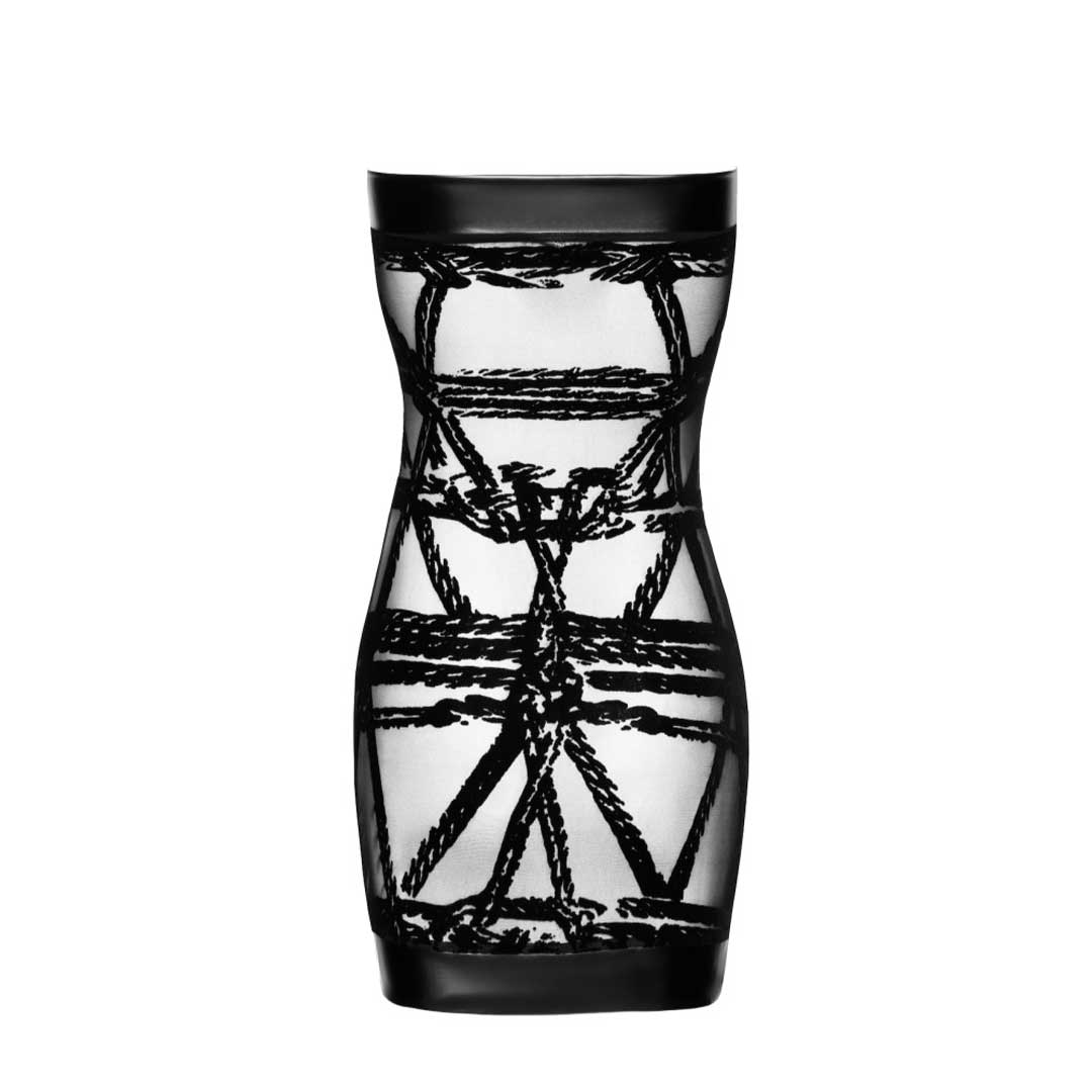 Rochie Mini Bondesque Off-shoulder Noir Handmade - Negru si Eleganta - imagine 4