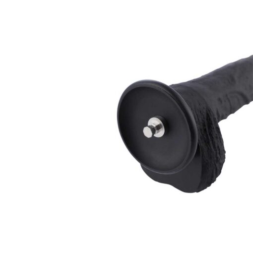 Dildo cu ventuza Hismith KlicLok 20 cm Negru - Compatibil Masini de Sex - imagine 2