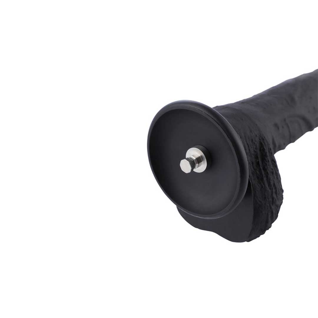 Dildo cu ventuza Hismith KlicLok 20 cm Negru - Compatibil Masini de Sex - imagine 2