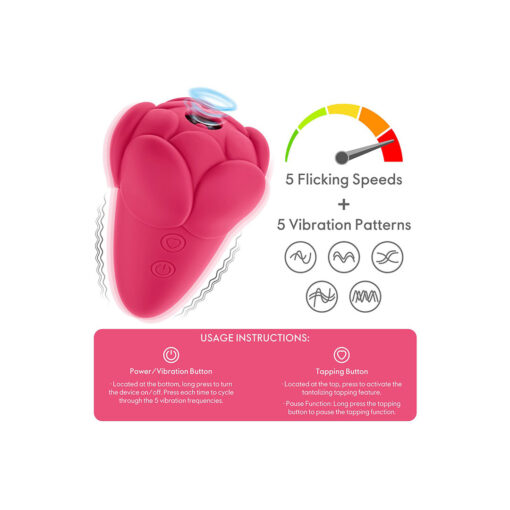 Stimulator Clitoris Lovetoy Flicker Rosu