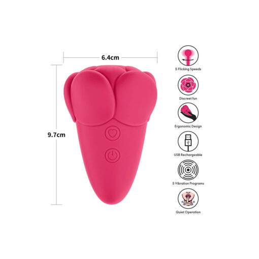 Stimulator Clitoris Lovetoy Flicker Rosu