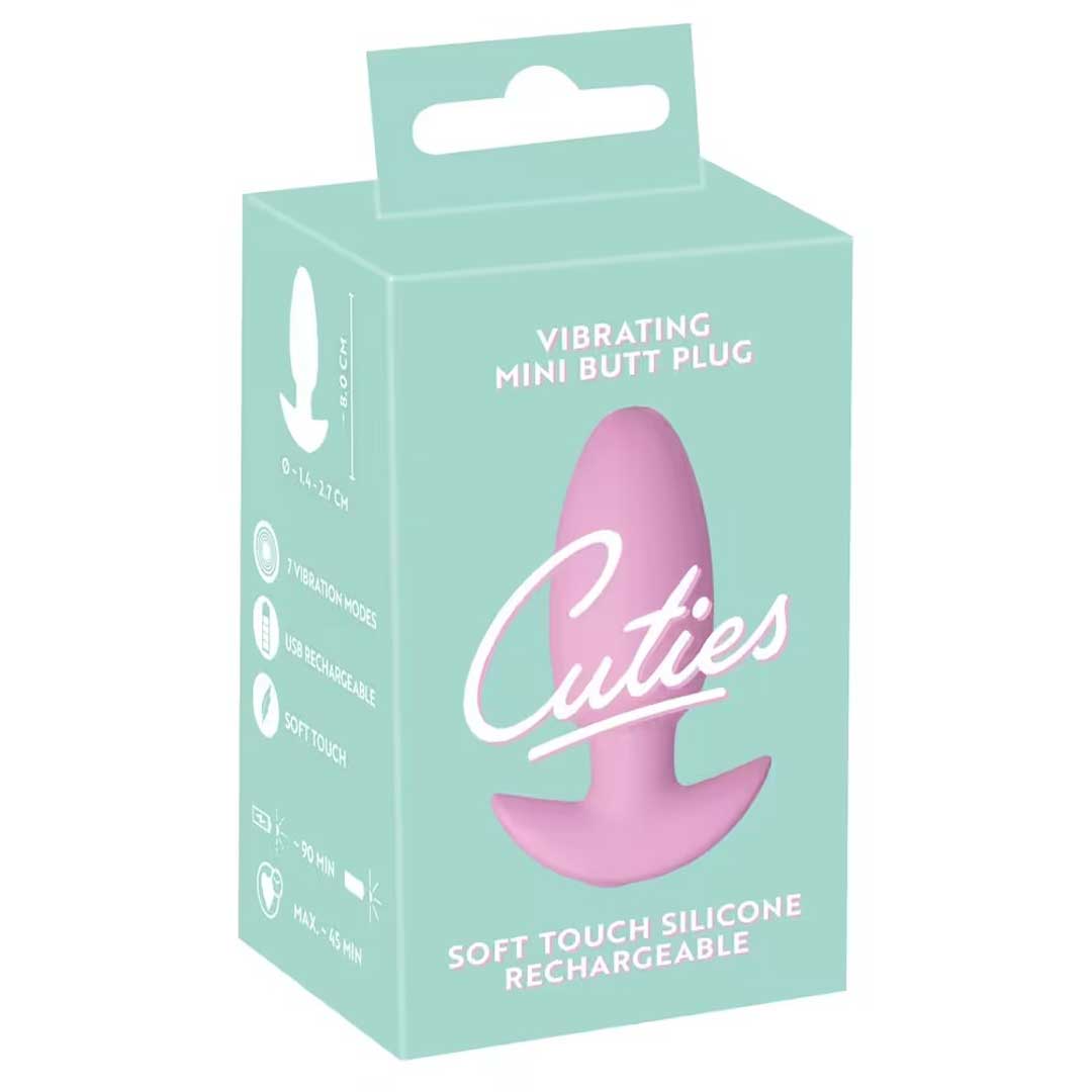 Dop Anal Vibrant Mini - 7 Moduri, Silicon Catifelat si Baza de Siguranta