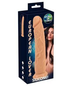 Dildo European Lover Silicone - 21 cm Inserabili Ventuza si Silicon Realist
