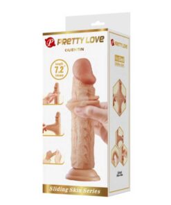 Dildo Realist Pretty Love Quentin - Miez Vertebra, Piele Glisanta si Ventuza