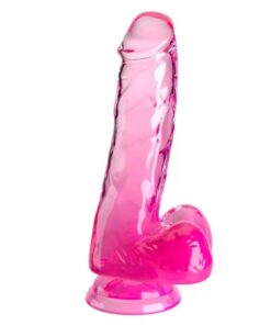 Dildo King Cock Clear - Transparent 13.5 cm Inserabili si Ventuza Puternica