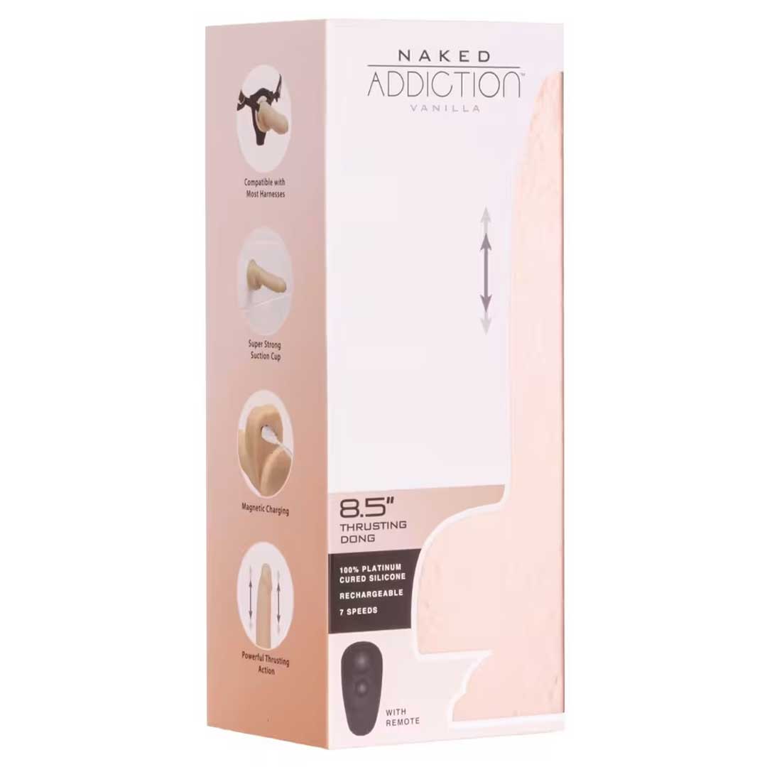Dildo Thrusting Naked Addiction 8.5 inch - 7 Viteze Telecomanda si Silicone Medical