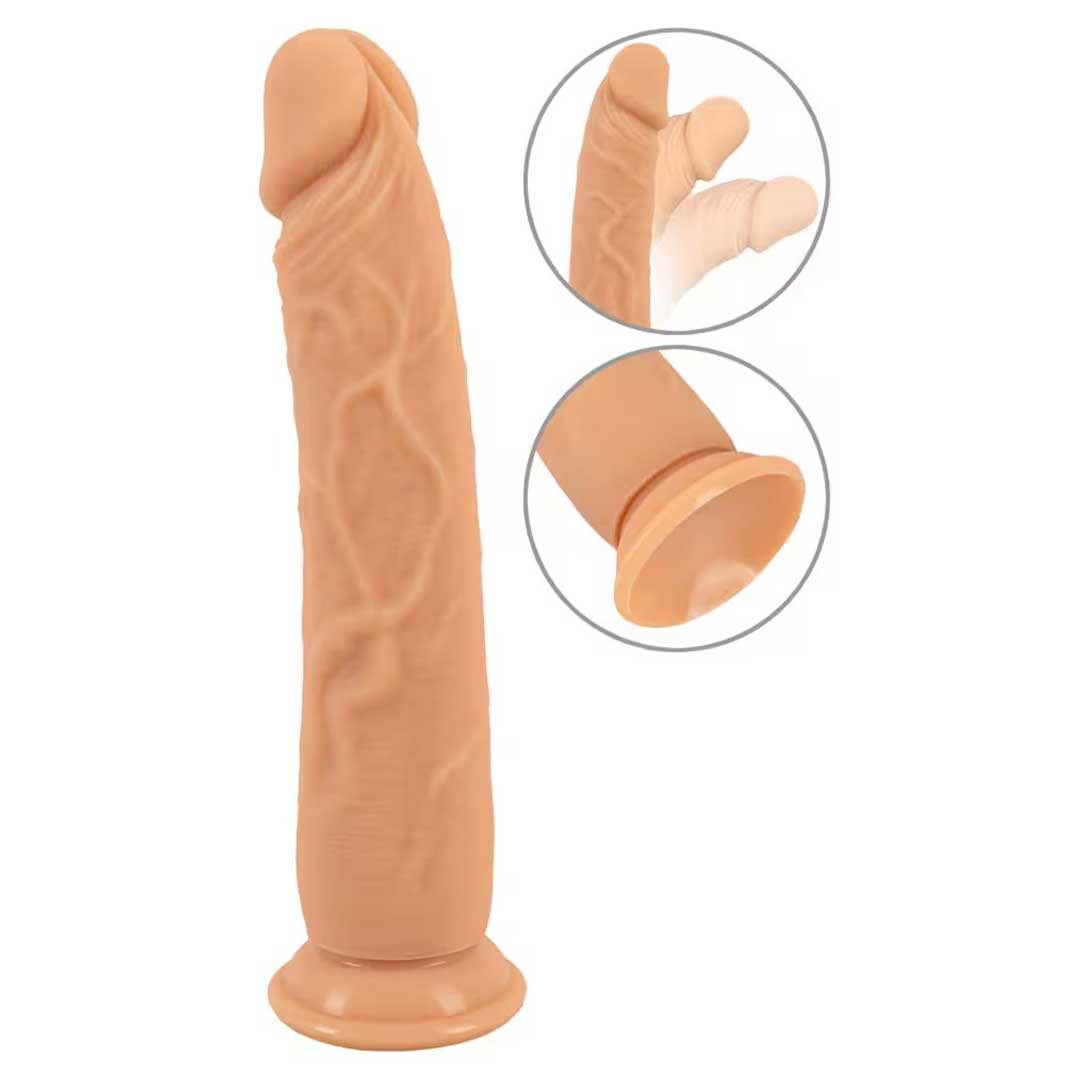 Dildo European Lover Silicone - 21 cm Inserabili Ventuza si Silicon Realist