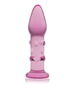 Butt Plug Sticla Roz - Joc de Temperatura 13.9 cm si Ambalaj de Lux