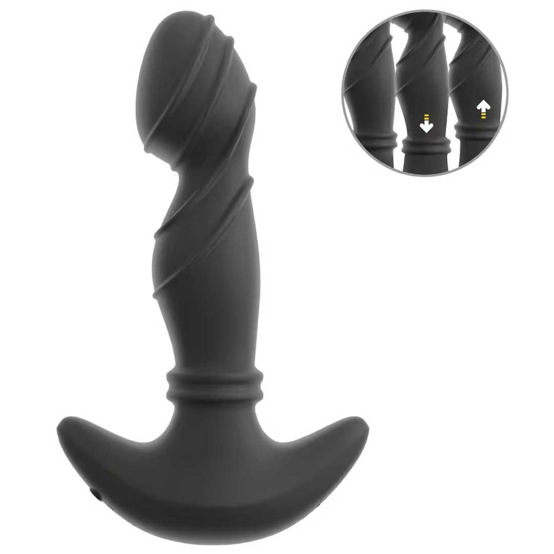 Butt Plug Vibrant Prostata ANOS - Inele Mobile 2 Motoare si Masaj P-Spot