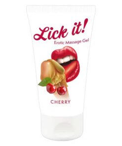 Gel Masaj Comestibil Cherry Lick It - Aroma De Cirese Baza de Apa si Vegan