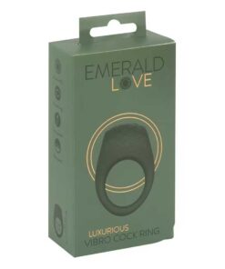 Inel Penis Vibrant Emerald Love - Stimulare Duala 10 Moduri de Vibratii si Design Diamant