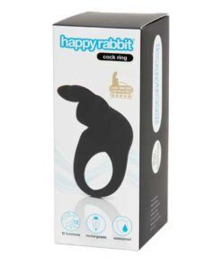 Inel Penis Happy Rabbit - 12 Moduri de Vibratii, Silicon si Stimulare Clitoris
