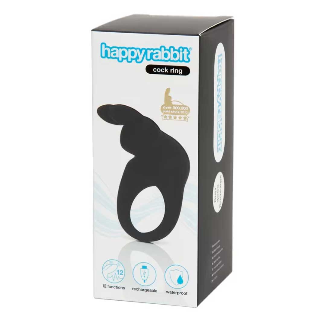 Inel Penis Happy Rabbit - 12 Moduri de Vibratii, Silicon si Stimulare Clitoris