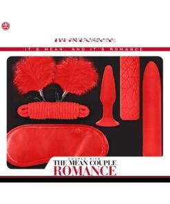Kit Cadou Cuplu Romance Red - 6 Piese Vibrator 10 Moduri de Vibrati si Joc de Control si Senzatii