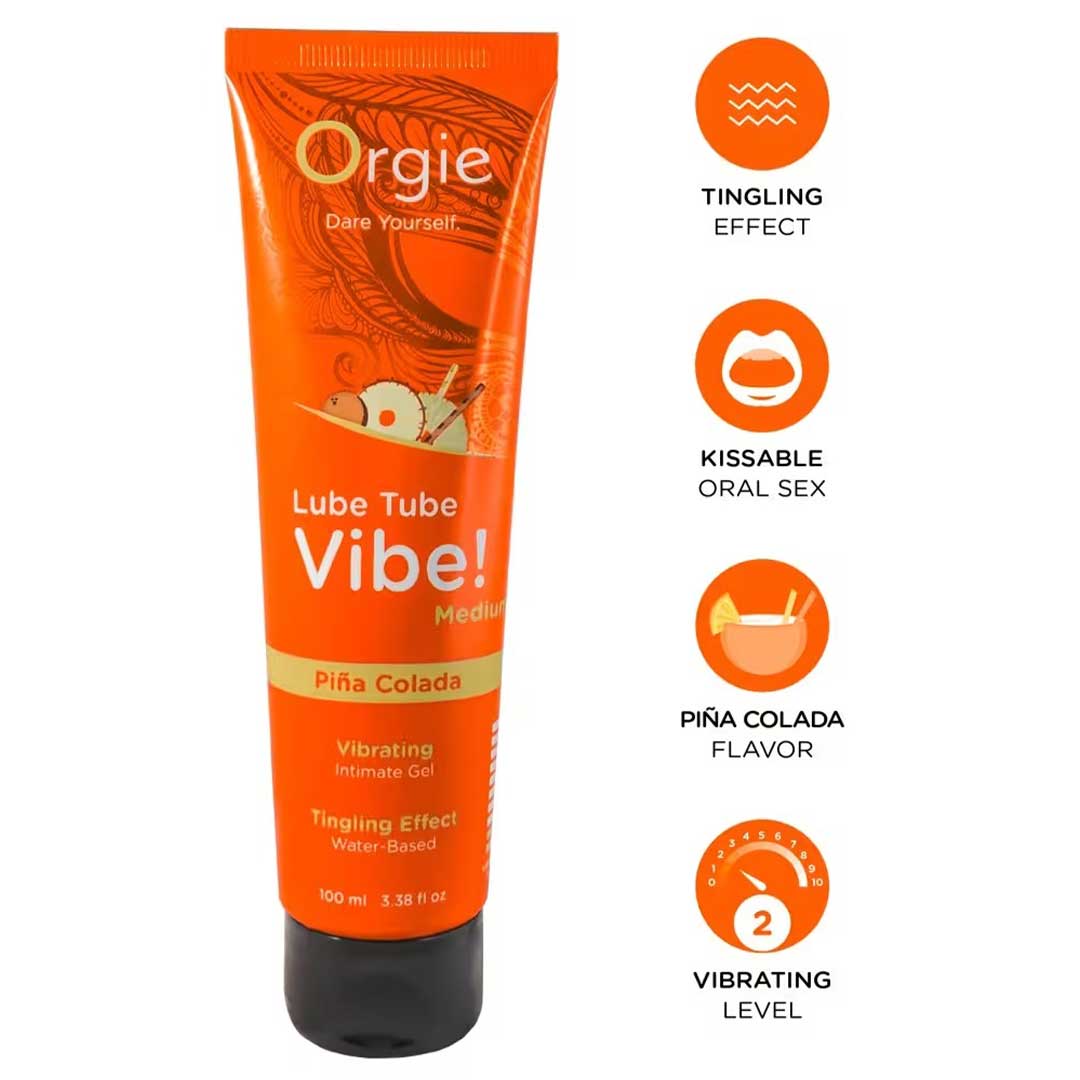 Lubrifiant Lube Tube Vibe - Pina Colada Efect Stimulant si Textura Catifelata