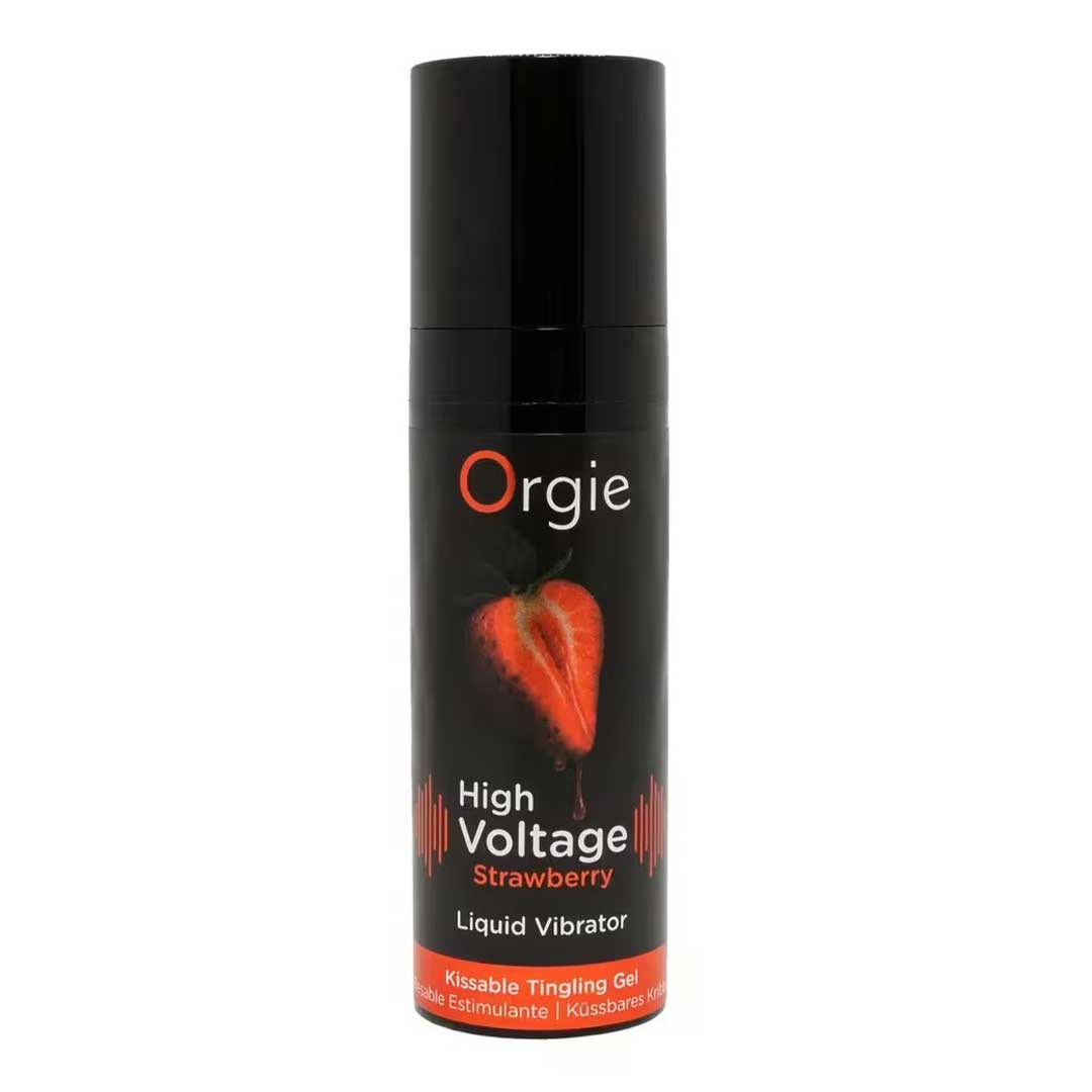 Gel Stimulator High Voltage Strawberry - Vibratii Lichide 10-10 si Gust Capsuni