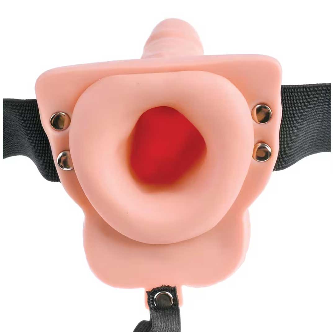 Set Strap-On Vibrant RC - 10 Moduri de Vibratii Telecomanda si Dildo Versatil