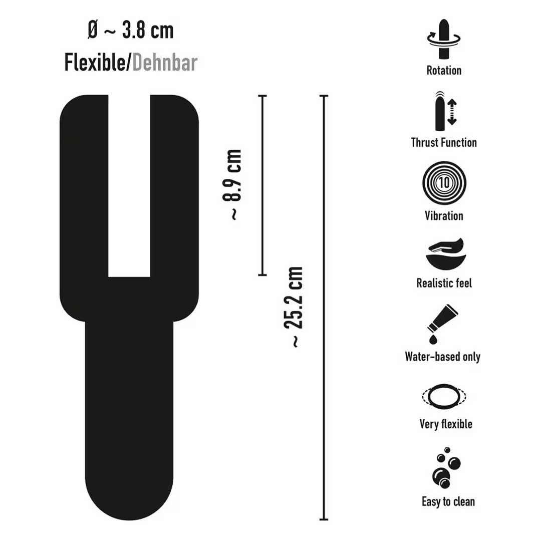 Masturbator Rotativ Automat - Impingere 10 Moduri de Vibratii si Stimulare 360