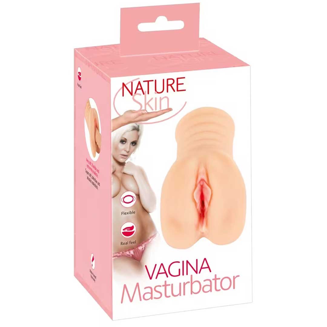 Masturbator Vagina Nature Skin - Textura Autentica Silicon Catifelat si 13 cm Adancime