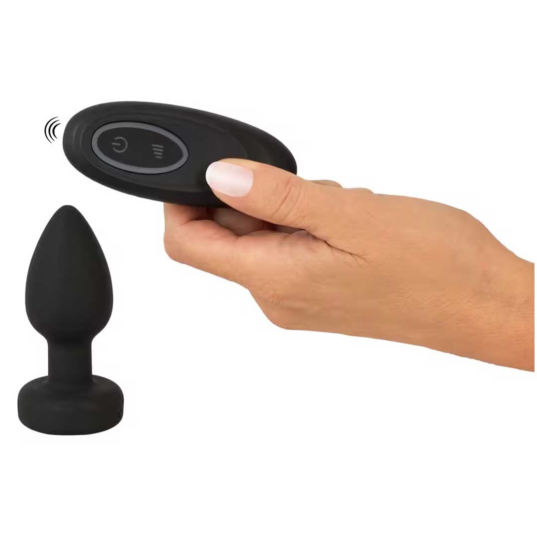 Dop Anal Vibrant RC Flashing - Silicon 7 Moduri de Vibratii si Lumini LED Colorate