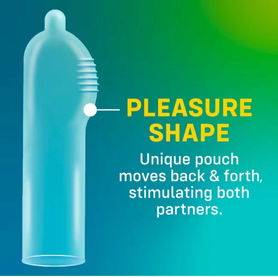 Prezervative Pleasure Plus One - Caneluri Interioare Latex Moale si Stimulare Dubla