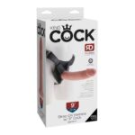 Set Chingi Strap-On King Cock - Dildo Realist 21 cm 3 Inele si Ajustabil