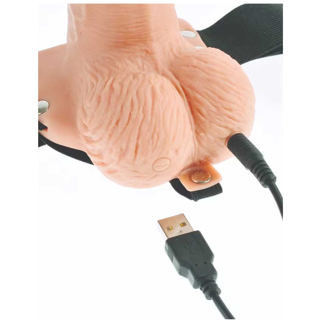 Set Strap-On Vibrant RC - 10 Moduri de Vibratii Telecomanda si Dildo Versatil