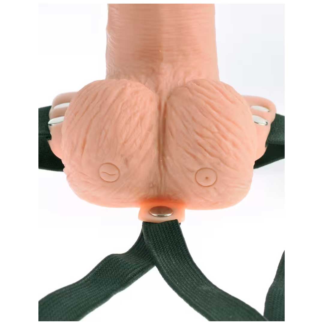 Set Strap-On Vibrant RC - 10 Moduri de Vibratii Telecomanda si Dildo Versatil