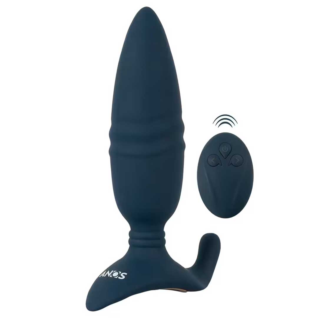Butt Plug Anal Vibrant Thrusting - 3 Motoare 10 Viteze de Impingere si Silicon