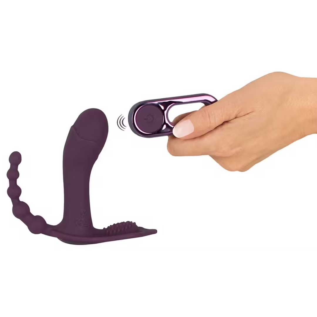 Vibrator Triplu Ariva RC - Vagin Clitoris Anus, 3 Motoare si Telecomanda 10m