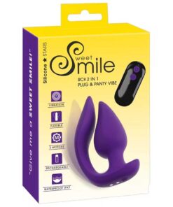 Vibrator Chiloți 2in1 Sweet Smile - Control Remote Plug si Plăcere Duală