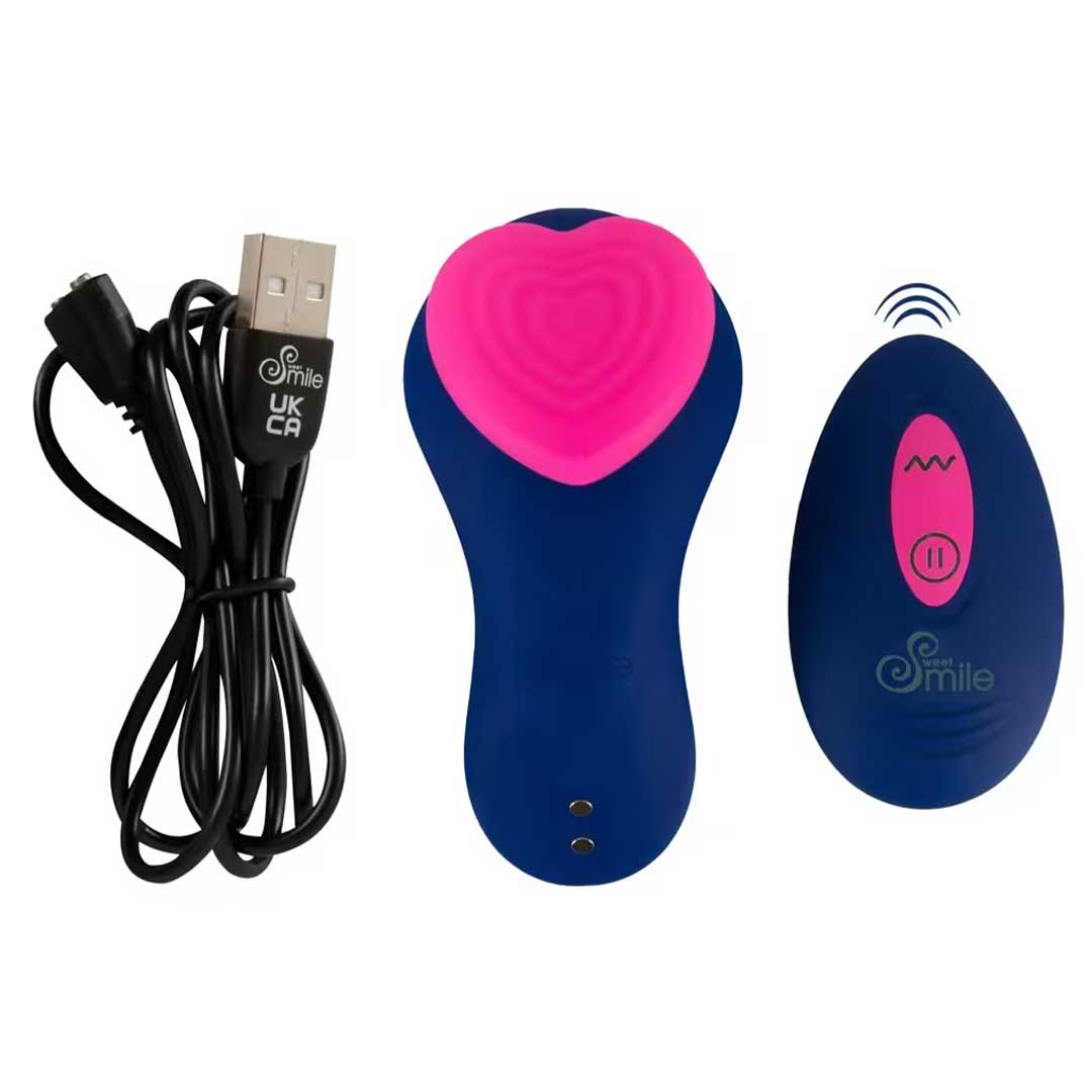 Vibrator Chiloti Sweet Smile Magnetic - Prindere Inima 9 Moduri de Vibratii si Telecomanda