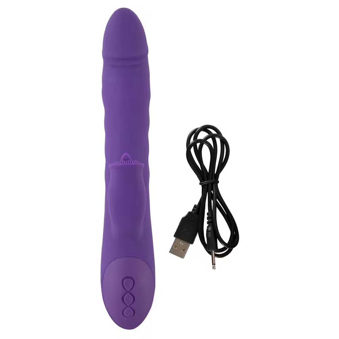 Vibrator Rabbit Sweet Smile - 3 Functii Dinamice Rotire Vibratii si Impingere