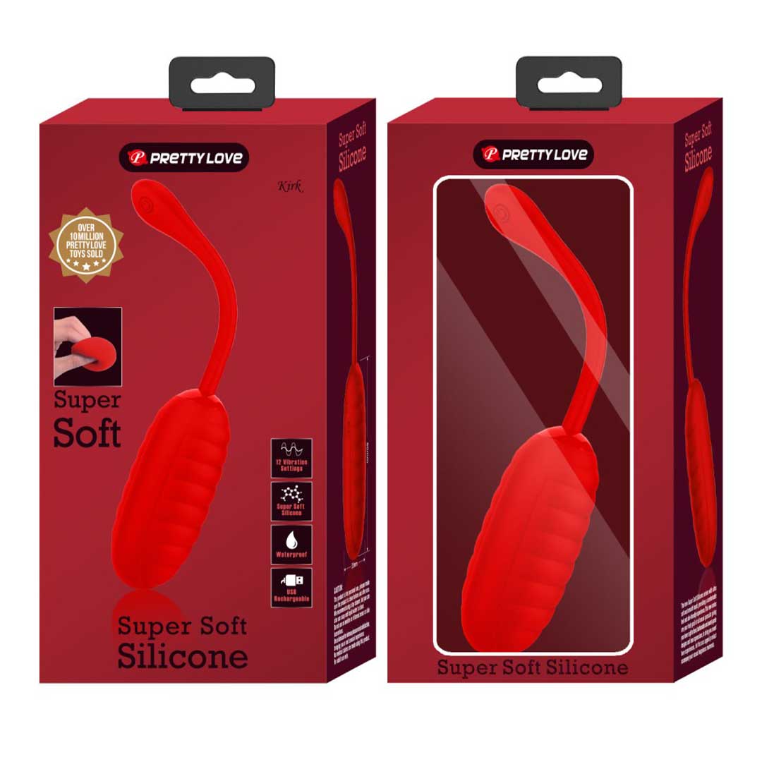 Ou Vibrator Pretty Love Rosu - 12 Functii Reincarcabil si Control Partener