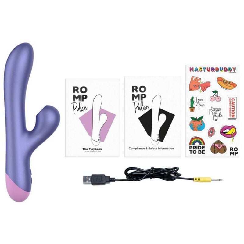 Vibrator Rabbit Pulse Romp - Pulsatii Clitoris 10 Moduri si Control Separat