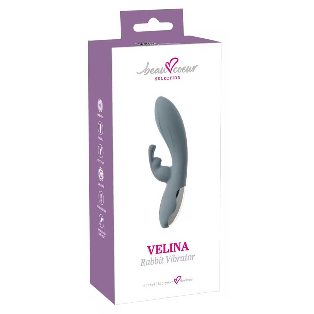 Vibrator Rabbit Velina - 2 Motoare, 20 Moduri de Vibratii si Stimulare G-Spot Clitoris