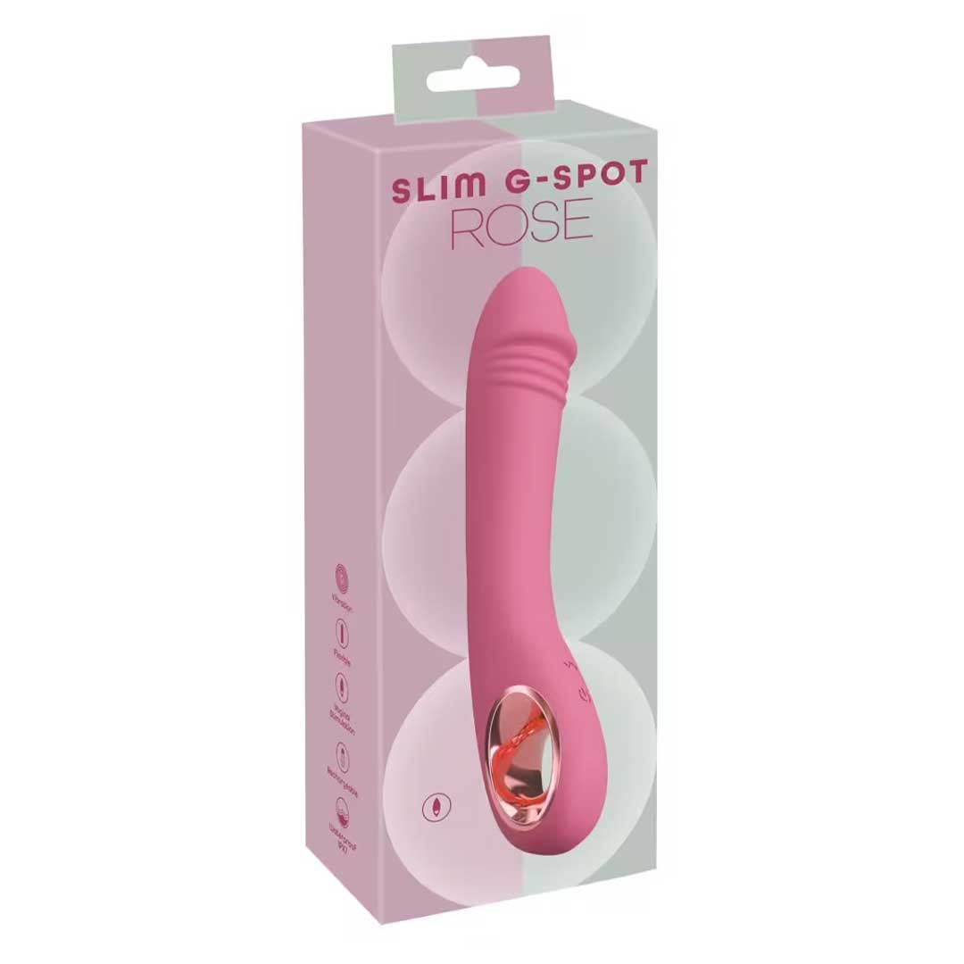 Vibrator Slim G-Spot - 10 Moduri de Vibratii Maner Inel si Stimulare Precisa