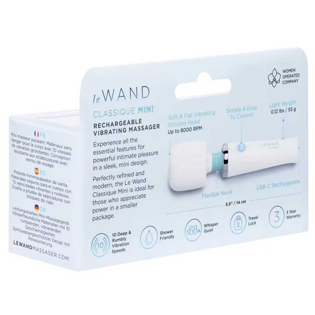 Vibrator pentru Masaj Classique Mini - 10 Moduri de Vibratii Cap Mobil si Silicon Catifelat