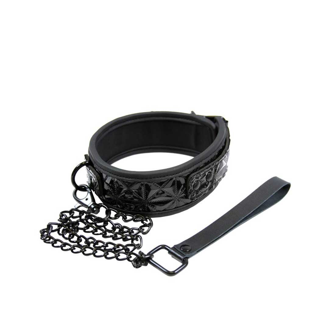 Zgarda Sinful Collar Black - Vinil Neopren Confort si Eliberare Rapida