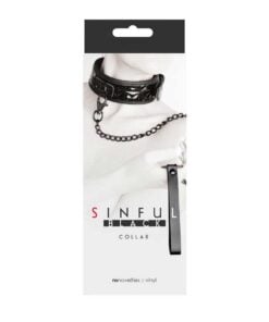 Zgarda Sinful Collar Black - Vinil Neopren Confort si Eliberare Rapida