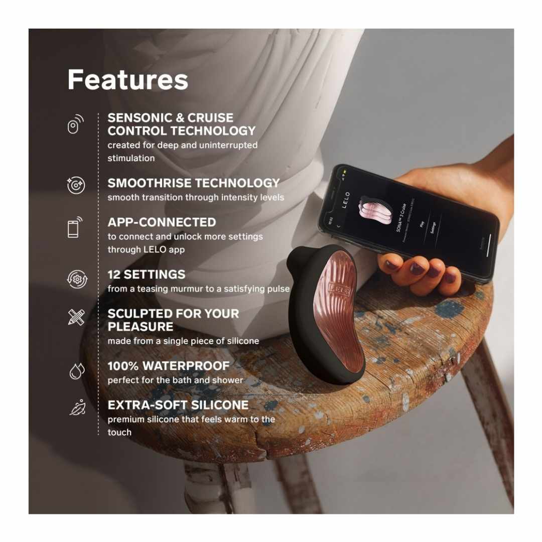 Negru Mini Vibrator Lelo Sona 3