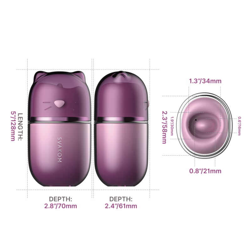 Vibrator SVAKOM Klitty Tripla Actiune cu Efect de Lins si Suctiune