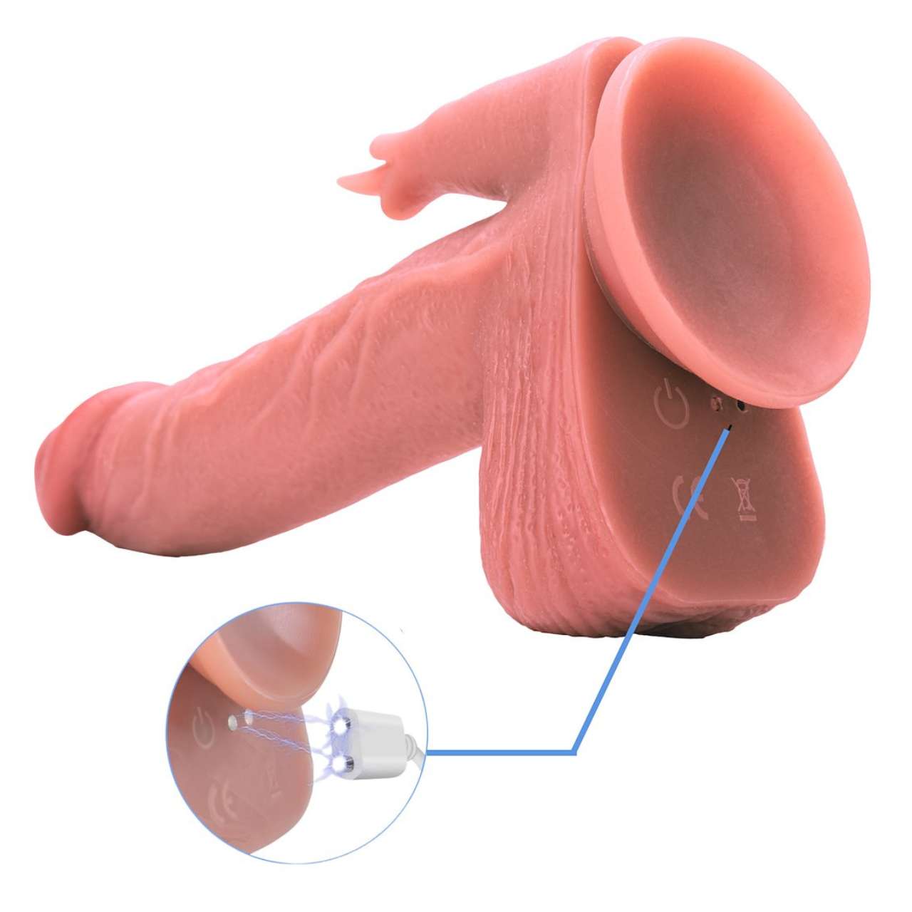 Dildo cu Propulsie Rotatie Incalzire si Stimulare Clitoris - imagine 6