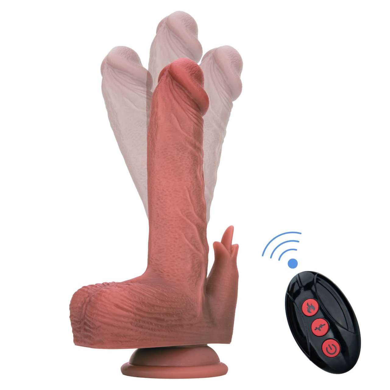 Dildo cu Propulsie Rotatie Incalzire si Stimulare Clitoris - imagine 2