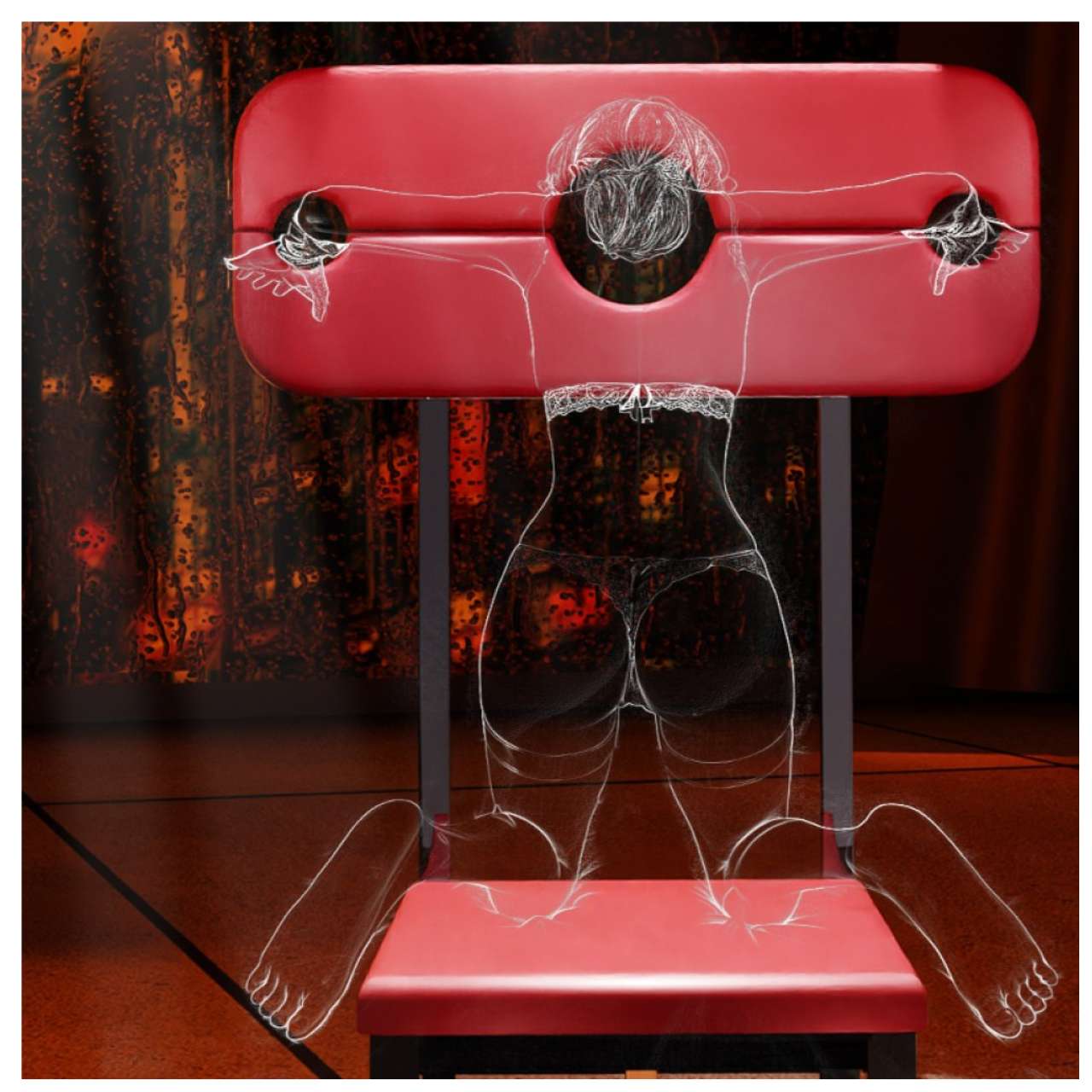 Scaun Erotic Rosu SM - imagine 5