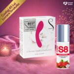 Set Vibrator Mini Swan Wand si Lubrifiant S8