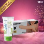 Setul Strapon Hollow cu Vibratii Inferno si Lubrifiant BIOglide