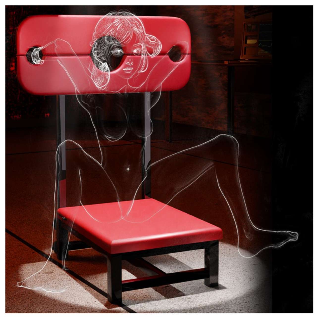 Scaun Erotic Rosu SM - imagine 4