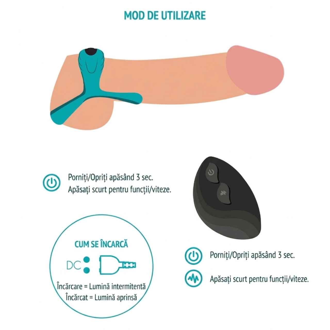 Inel cu Vibratii control Telecomanda - imagine 5