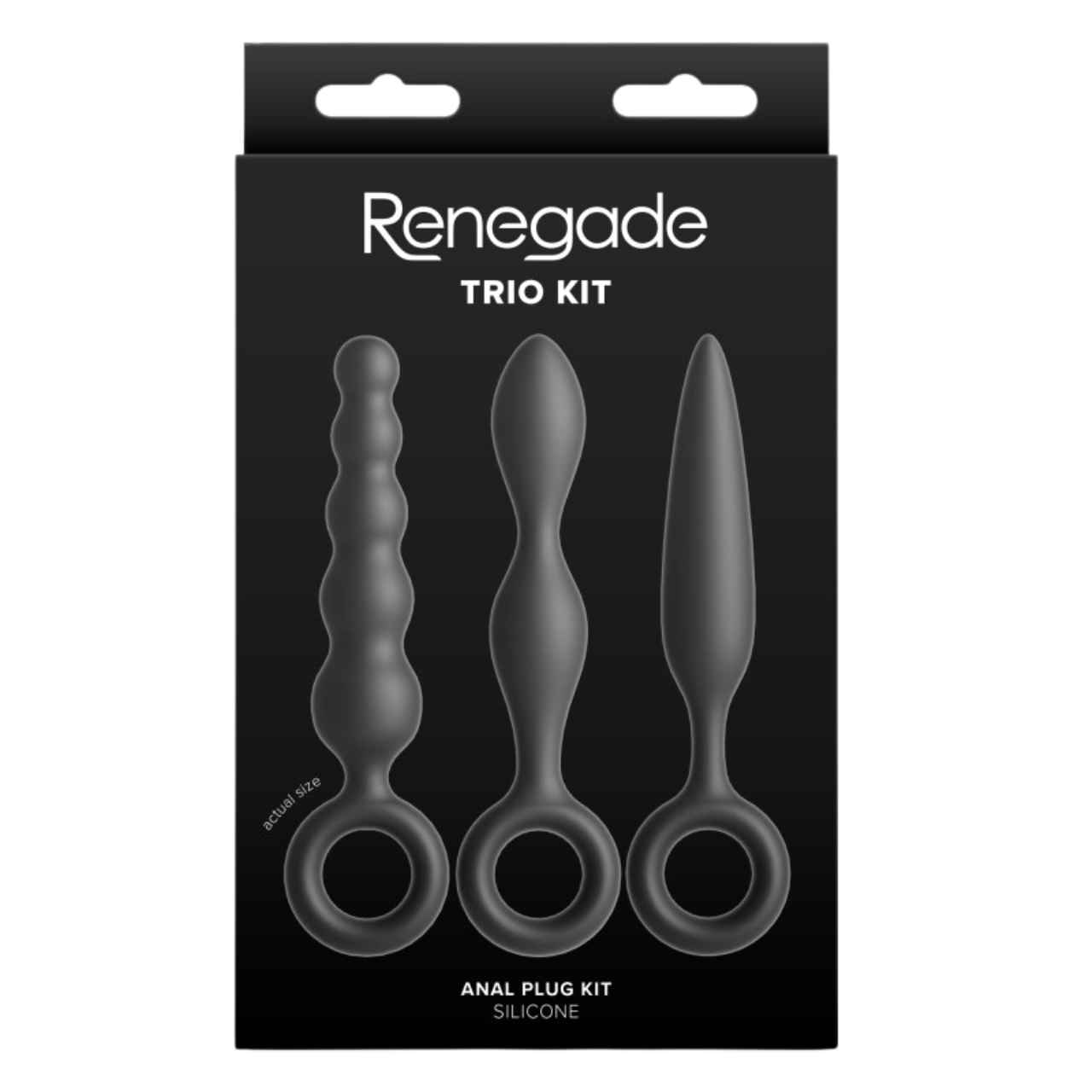 Set de 3 Butt Plug Negru